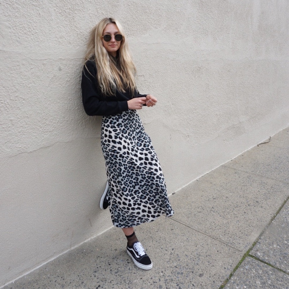 Zara Long Skirt in Cheetah Print